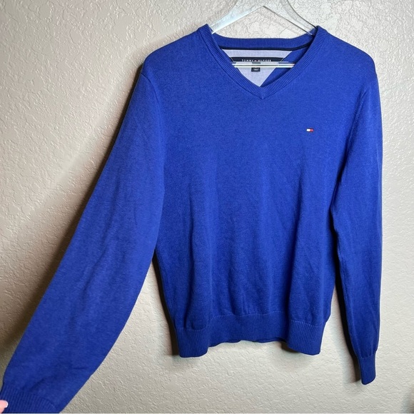 Blue Long Sleeve Tommy Hilfiger Men’s Pullover Sweater - Picture 7 of 7